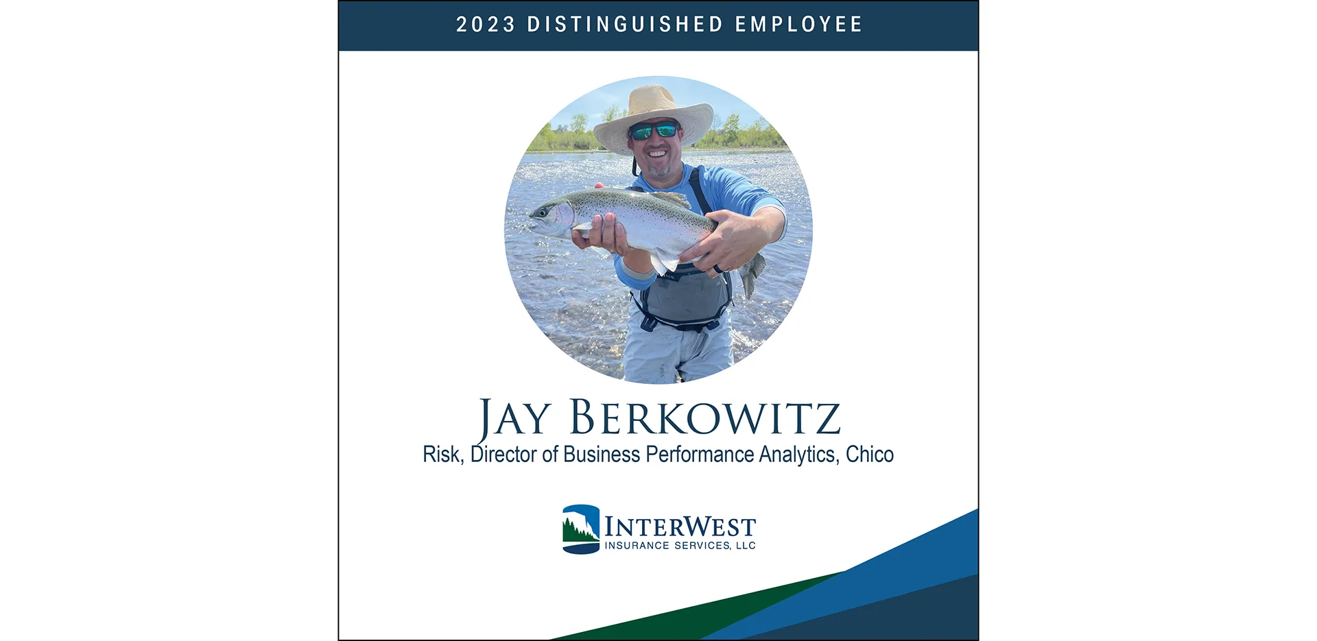 Graphic features distinguished employee award winner Jay Berkowitz.