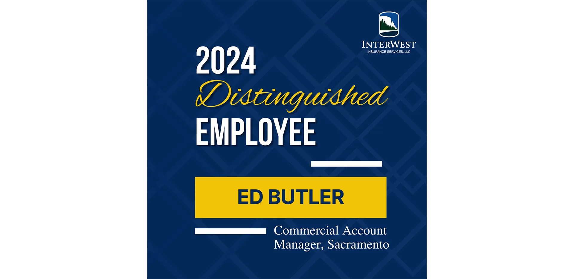 Graphic features distinguished employee award winner Ed Butler.